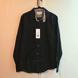 NWT Thomas Sterling polka dot dress shirt/ casual